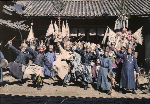 纳西族祭祀仪式现场（彩色）
